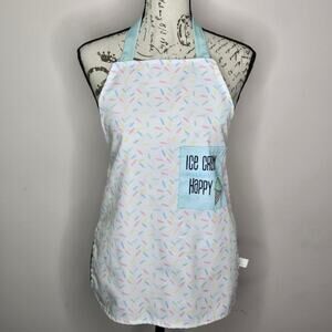 Always First Childs Apron Ice Cream Makes You Happy w/ Pocket Adjustable One Sz